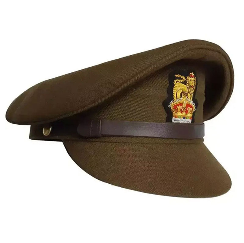 Bulk Quantity Fast Shipping Service Caps For Sale High Quality Hand Embroidered Officer Ceremonial Uniform Wear OEM Caps