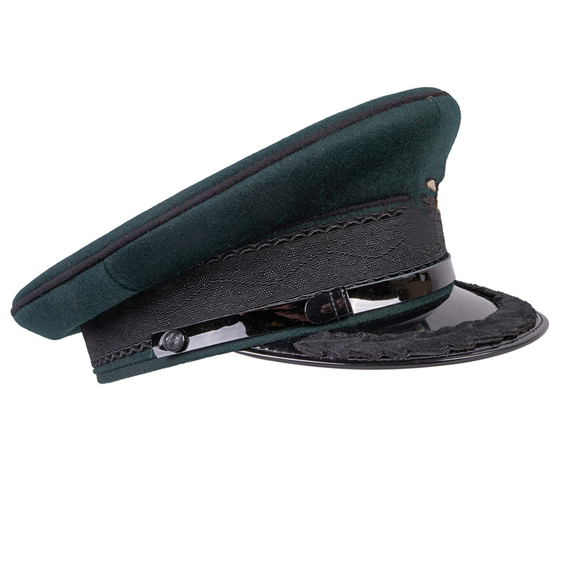 2024 Custom Officer Cap Head Wear Wholesale Officer Hat With Bullion Badge Bullion Visor & Head bands By Madrid OME ODM