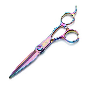 Custom Hairdressing Salon Scissors Made By AIROFIN Barber Shears Set Kasho Titanium Japan Steel 440c Professional Hair Cutting