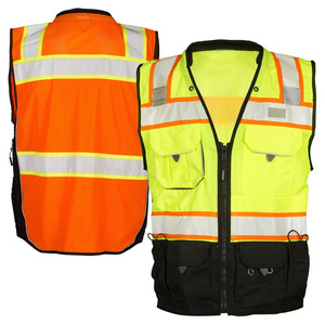 High Visibility Hi Vis Safety Vest Customize fabric customize logo OEM