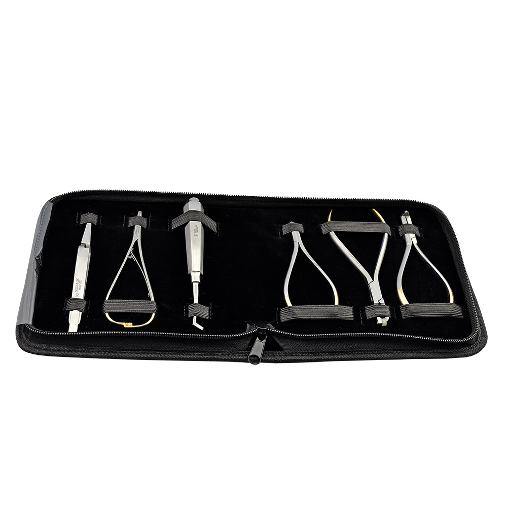 Professional Basic Orthodontic Kit Dental Oral Surgery Ortho Tools Set Up Kits with Pouch CE Certified  whole sale factory price