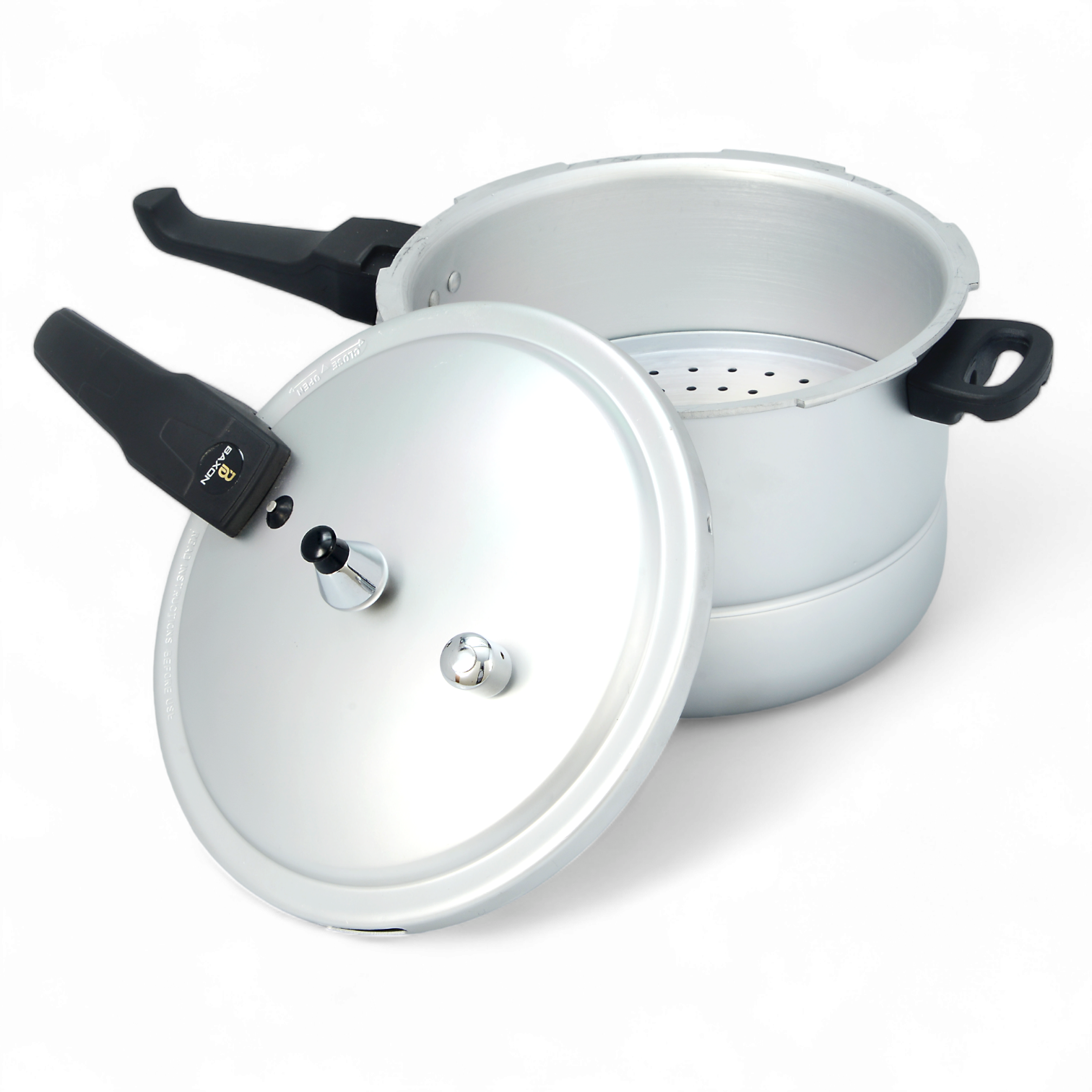 Aluminum Pressure Cooker+ Steamer 7 Litres Premium Quality Factory Produced Heavy Weight Anodized