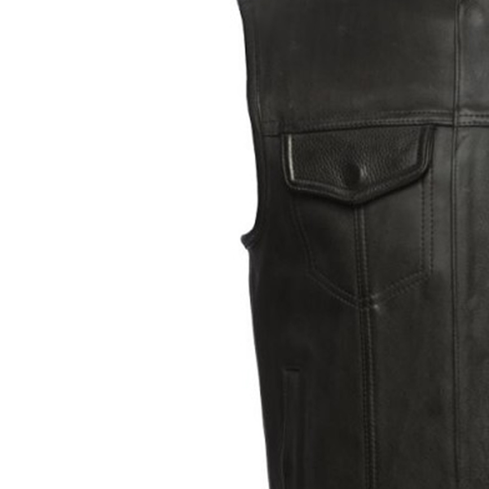 Premium Quality New Stylish Breathable Leather Vest For Men / Plus Size Fashionable Sleeveless Men Leather Vests For Casual Wear