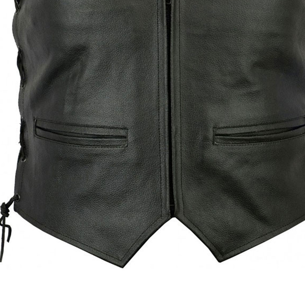 OEM Logo New Fashion Casual Wear Men Cow Hide Leather Vest / Best Fashion High Quality Outdoor Leather Winter Vest