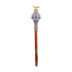 Drum Major Mace or Stave Embossed Head Gold Chrome Eagle Top STICK