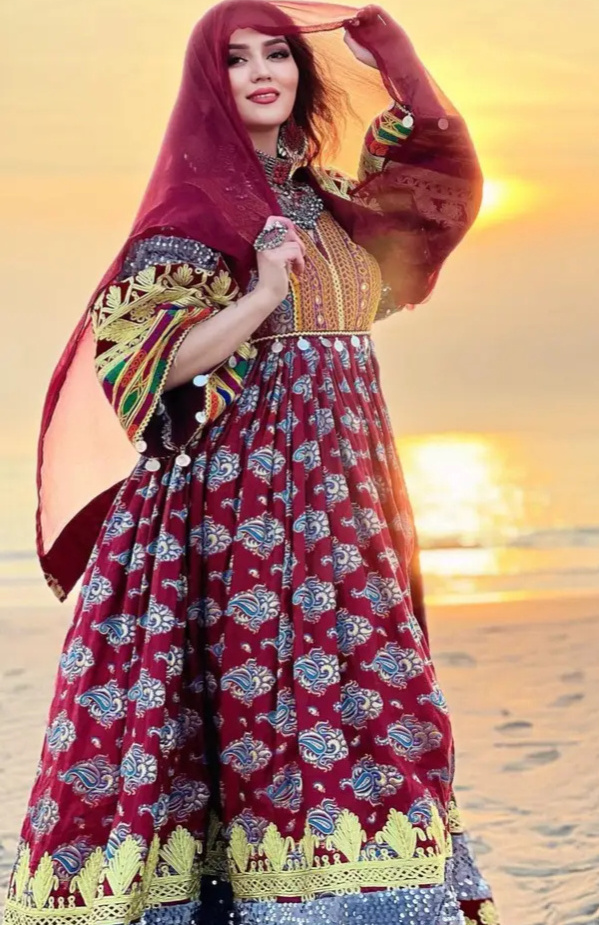 WOMEN WEAR WEDDING PARTY WEAR NEW FASHION AFGHANI BALOCHI CULTURAL TOP DEMANDING DRESS WITH HANDWORK AND ANTIQUEN COINS