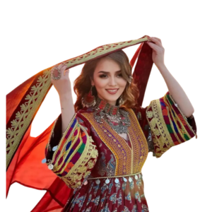 WOMEN WEAR WEDDING PARTY WEAR NEW FASHION AFGHANI BALOCHI CULTURAL TOP DEMANDING DRESS WITH HANDWORK AND ANTIQUEN COINS