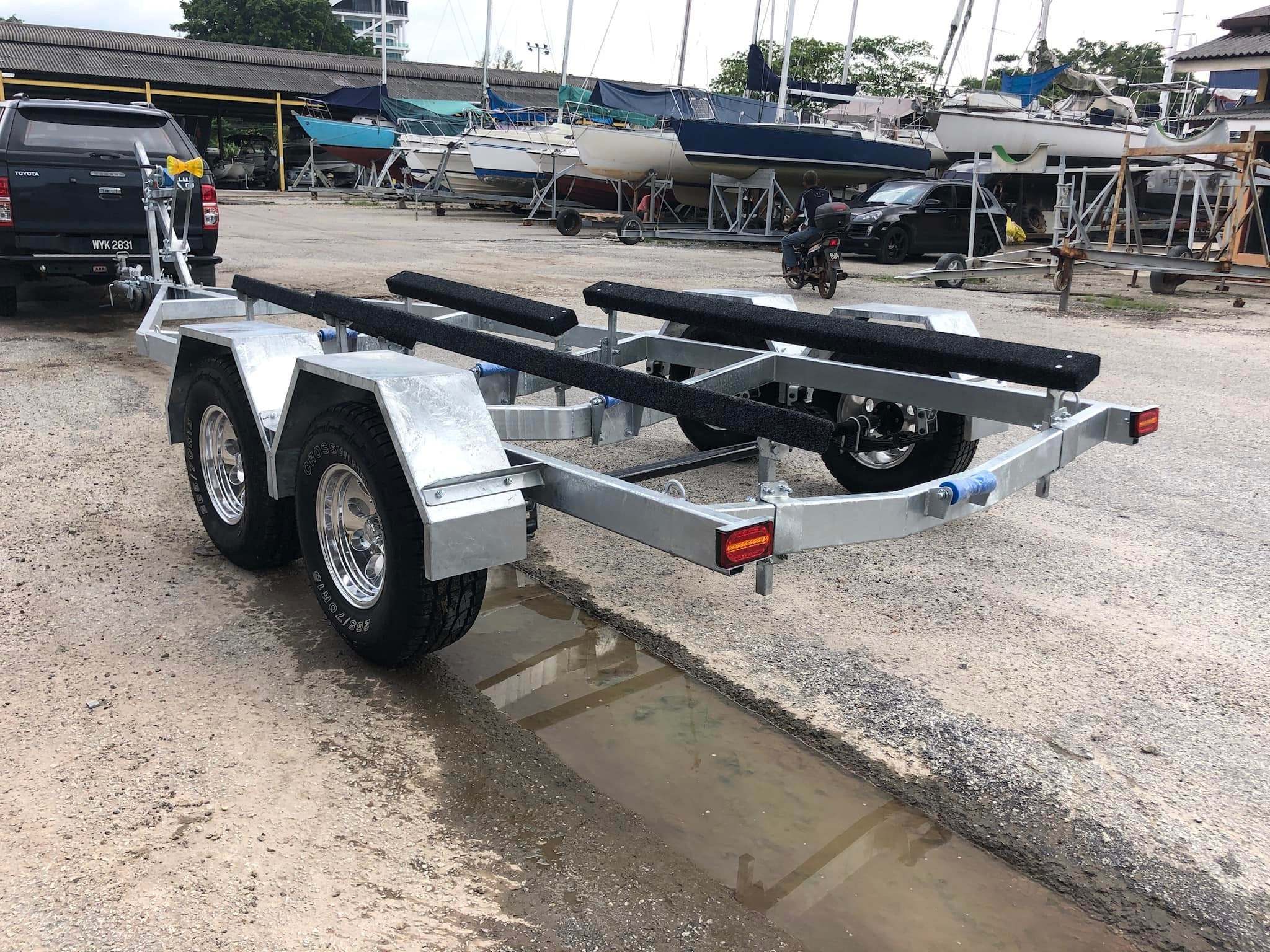 For Sale Double Axle Utility Boat Trailers For Sale Aluminum Boat Trailer For 9m Boat jet ski