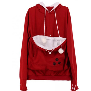 Cat Lovers Hoodie Kangaroo Dog Pet Paw  Pullovers  Pouch Pocket Animal Ear Hooded