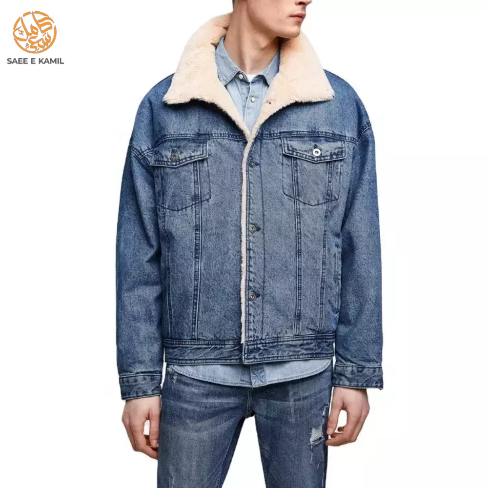 New Stylish Trendy Red Fashion Wear Men Premium Denim Jackets For Men Made with Cotton Denim Fabric