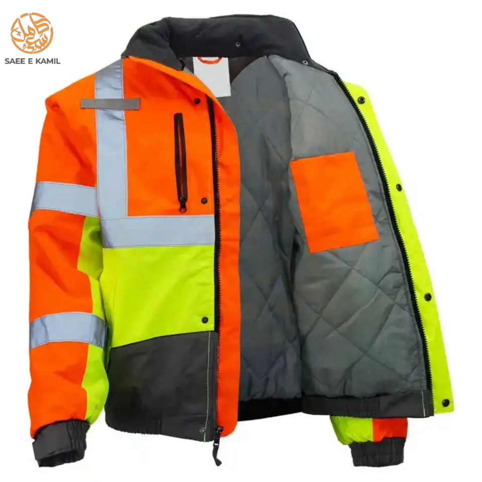 Special Edition Multi Pockets Winter Zipper Reflective Jacket Security Protection Safety Workwear Hi Vis Waterproof Jackets