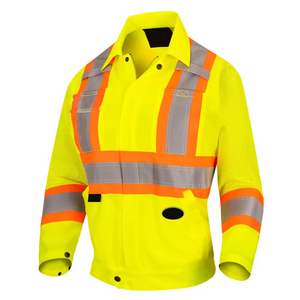 Security High Visibility Long Sleeve Construction Custom Reflective Winter Safety Men Women Unisex Work Polo Shirts