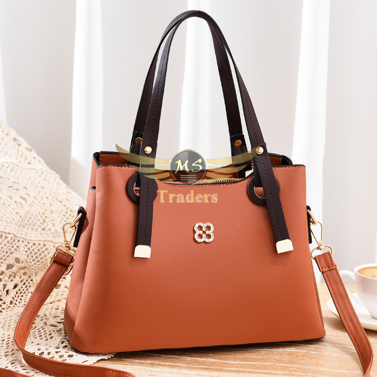 Women Fashion Bag Shoulder Bags Top Handle Satchel Purses Synthetic Leather Handbag with Zipper