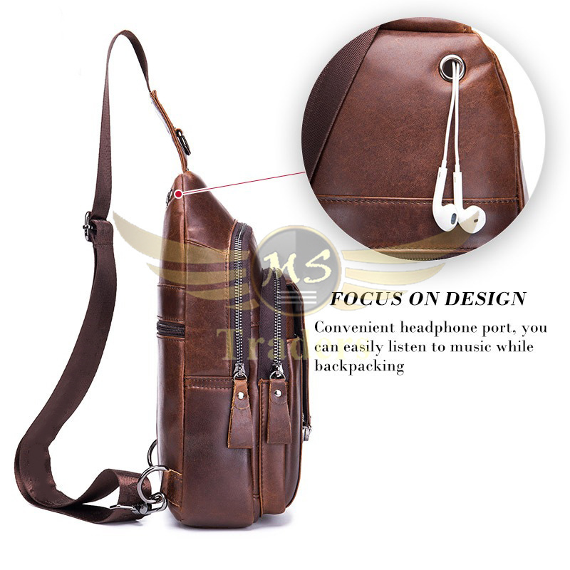 Sling Bag  Casual PVC leather satchel shoulder chest sling mens crossbody bag wholesale price cute Leather Sling bags