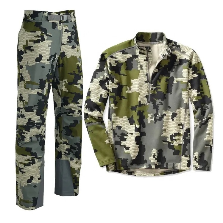 Custom Men's T-Shirt Camo Hunting Pants Moisture Wicking Quick Dry Camouflage Hunting Clothes