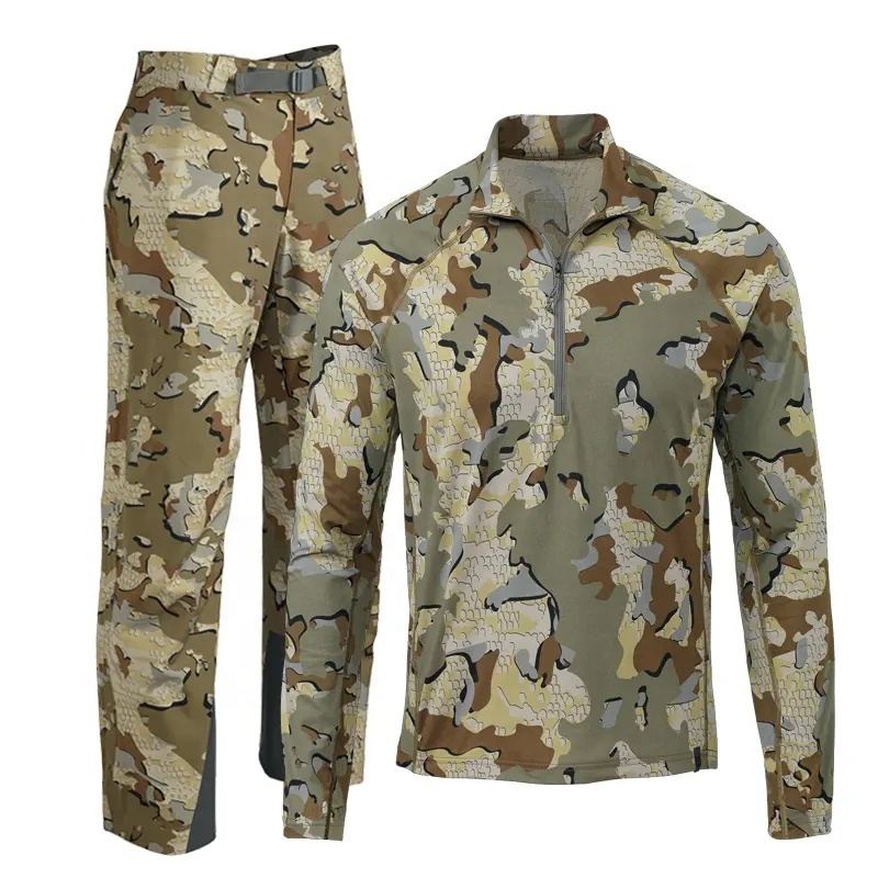 Custom Men's T-Shirt Camo Hunting Pants Moisture Wicking Quick Dry Camouflage Hunting Clothes