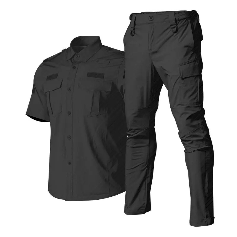 Hot Black Security Guard Wear Uniforms with Jackets and Pants Man Jackets For Security Guard Uniforms