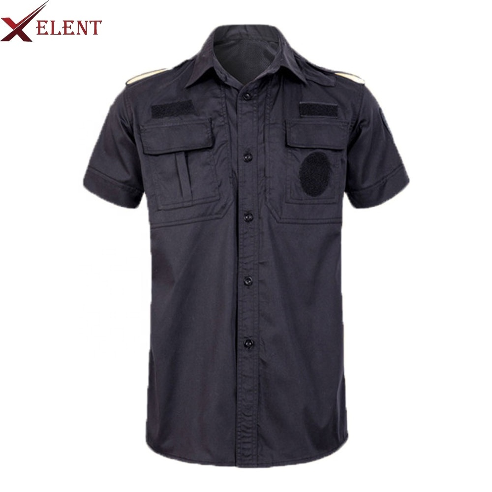 Hot Black Security Guard Wear Uniforms with Jackets and Pants Man Jackets For Security Guard Uniforms