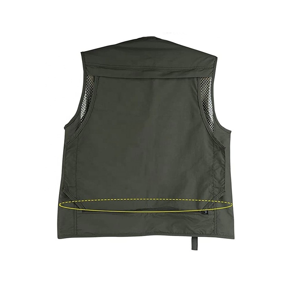 Outdoor Sport Hunting Fishing Sleeveless Vest Mesh Custom Flying Waistcoats Pack Jacket  Fishing vests Jackets