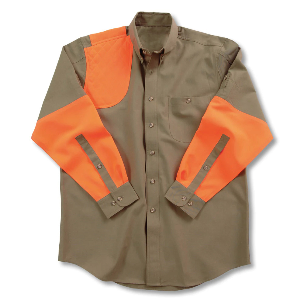 Factory Wholesale Outdoor Casual Button Down Orange Blaze Shirts Men's Long Sleeve Quick Dry Tactical Shooting Shirts