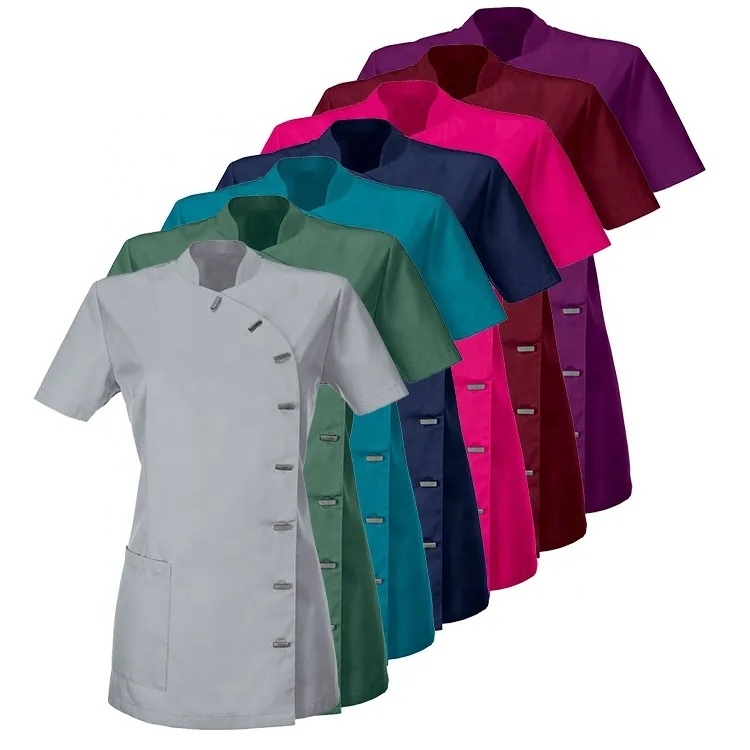 Custom New Arrivals Beauty Spa Tunic Uniform Nurse Scrubs High Quality Medical Fashion Scrubs