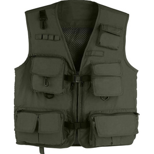 Outdoor Sport Hunting Fishing Sleeveless Vest Mesh Custom Flying Waistcoats Pack Jacket  Fishing vests Jackets