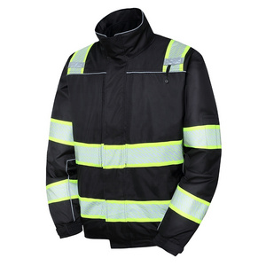 High visibility Waterproof Hi Vis Clothing Softshell Safety Jacket FOB Bangladesh security jacket reflective jacket