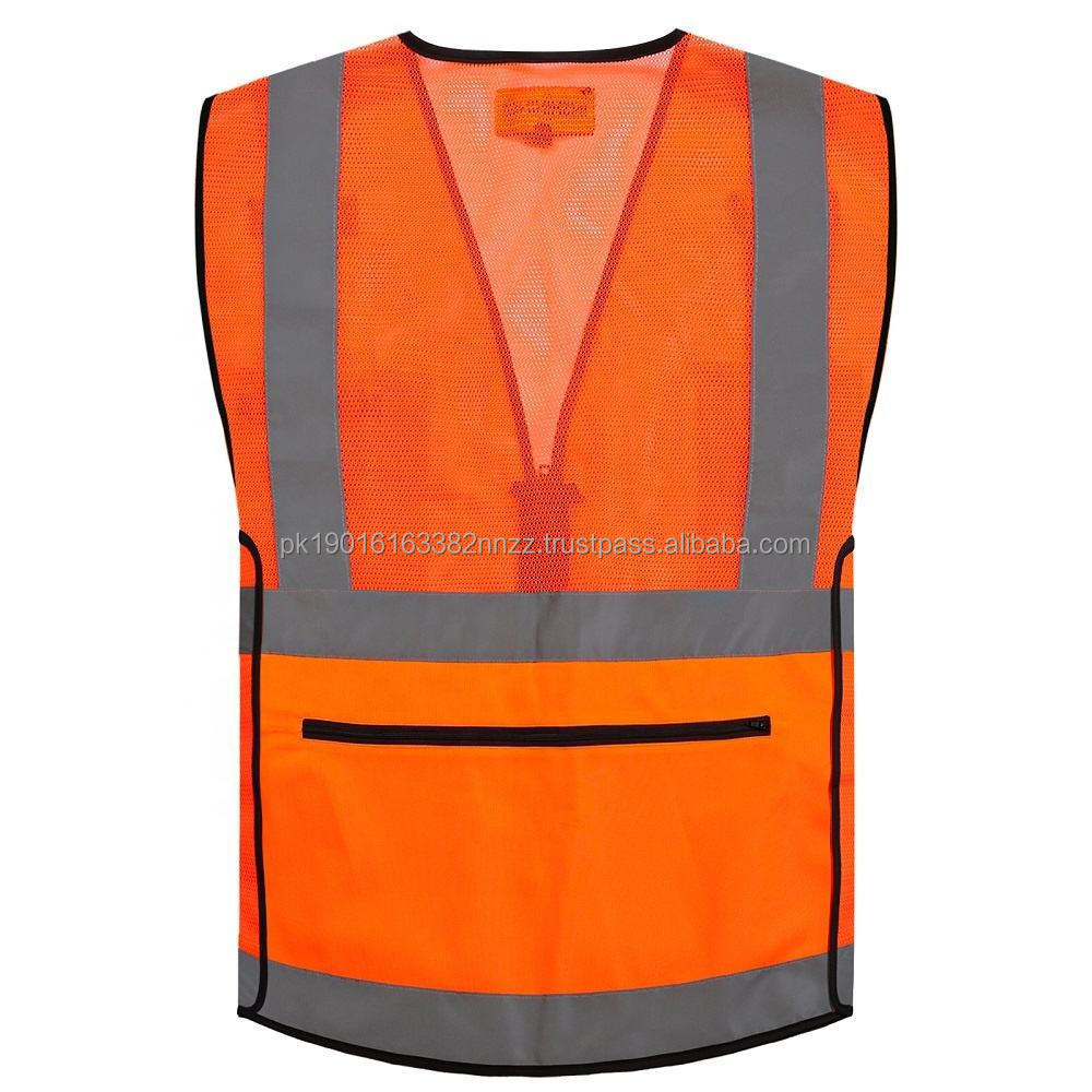 Wholesale Multi Pocket Vest Jacket Mesh Hi Vis Heavy Duty Construction Safety Work Vest Customized Outdoor Security Work Vest