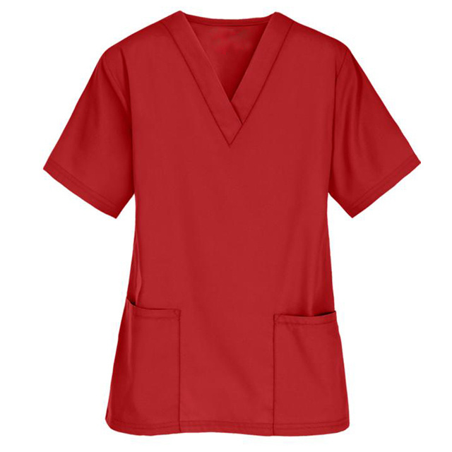 Medical Uniform for Doctor Nurse Top Shirt Short Sleeve for Women Custom Made Size TWILL Hospital Medical Top Scrubs 50 Piece