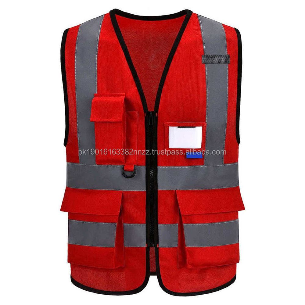 Wholesale Multi Pocket Vest Jacket Mesh Hi Vis Heavy Duty Construction Safety Work Vest Customized Outdoor Security Work Vest