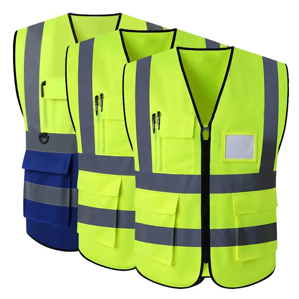 Wholesale Multi Pocket Vest Jacket Mesh Hi Vis Heavy Duty Construction Safety Work Vest Customized Outdoor Security Work Vest