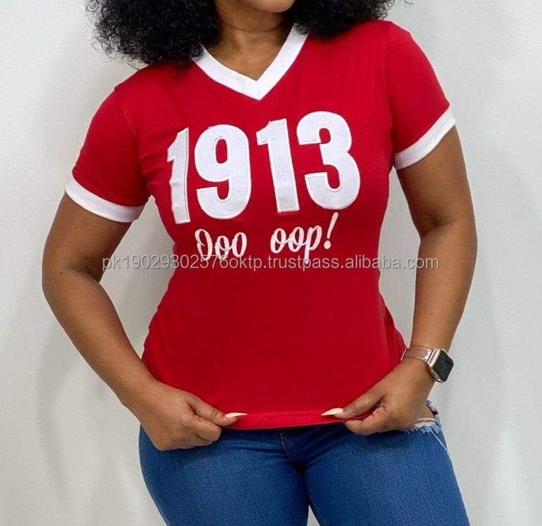 Top Selling New Fashionable Delta Sigma Theta 1913 V-neck sorority and fraternity T-shirt