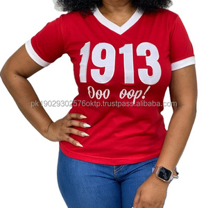 Top Selling New Fashionable Delta Sigma Theta 1913 V-neck sorority and fraternity T-shirt