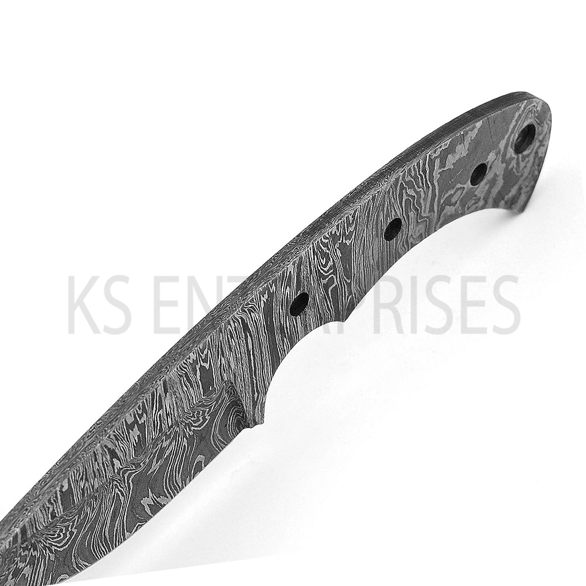 Custom Handmade Damascus Steel Blank Blade Full Tang Knife Making Kits Hunting Knife Fixed Blade Knives Blanks