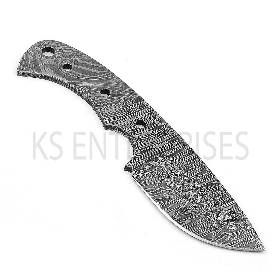 Custom Handmade Damascus Steel Blank Blade Full Tang Knife Making Kits Hunting Knife Fixed Blade Knives Blanks