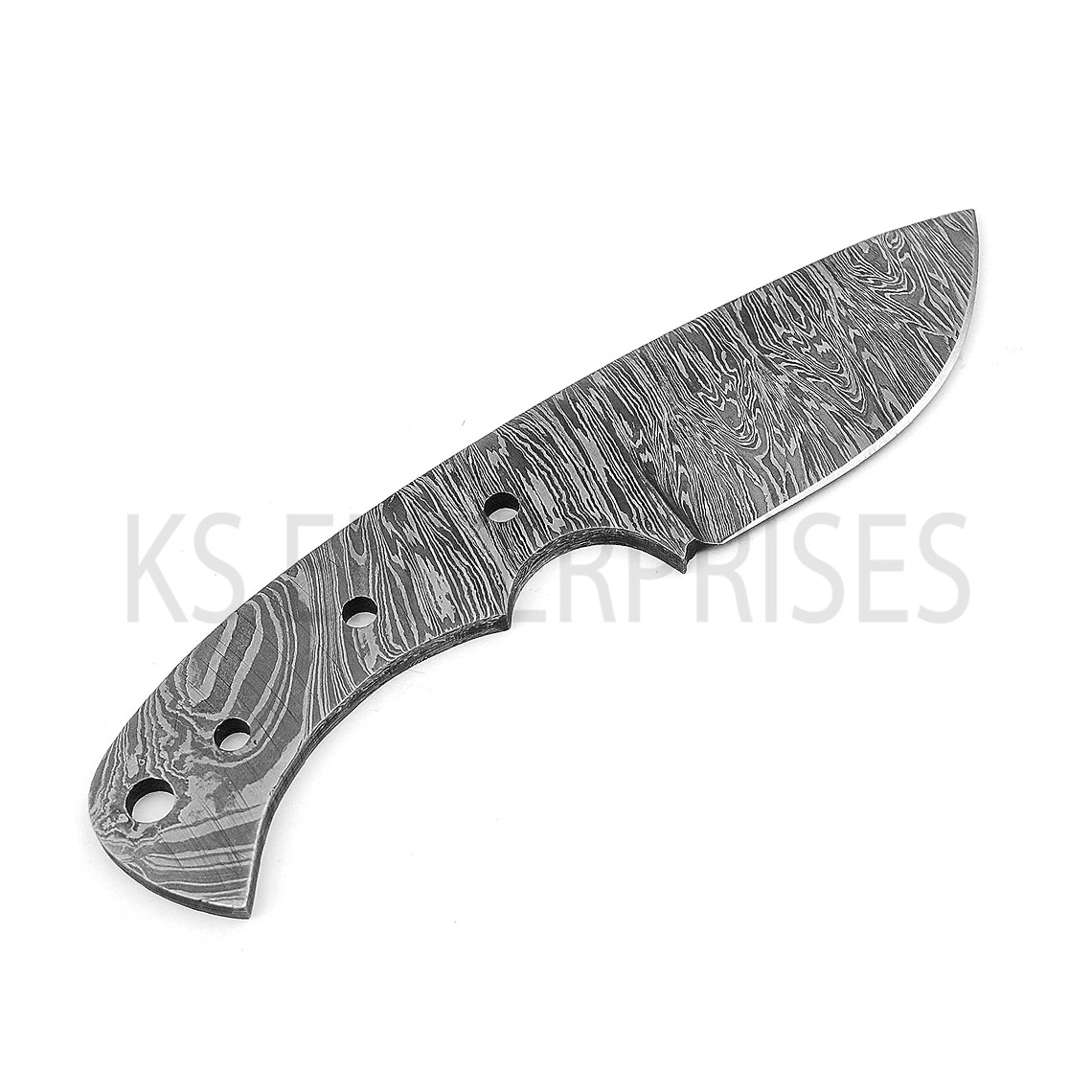 Custom Handmade Damascus Steel Blank Blade Full Tang Knife Making Kits Hunting Knife Fixed Blade Knives Blanks