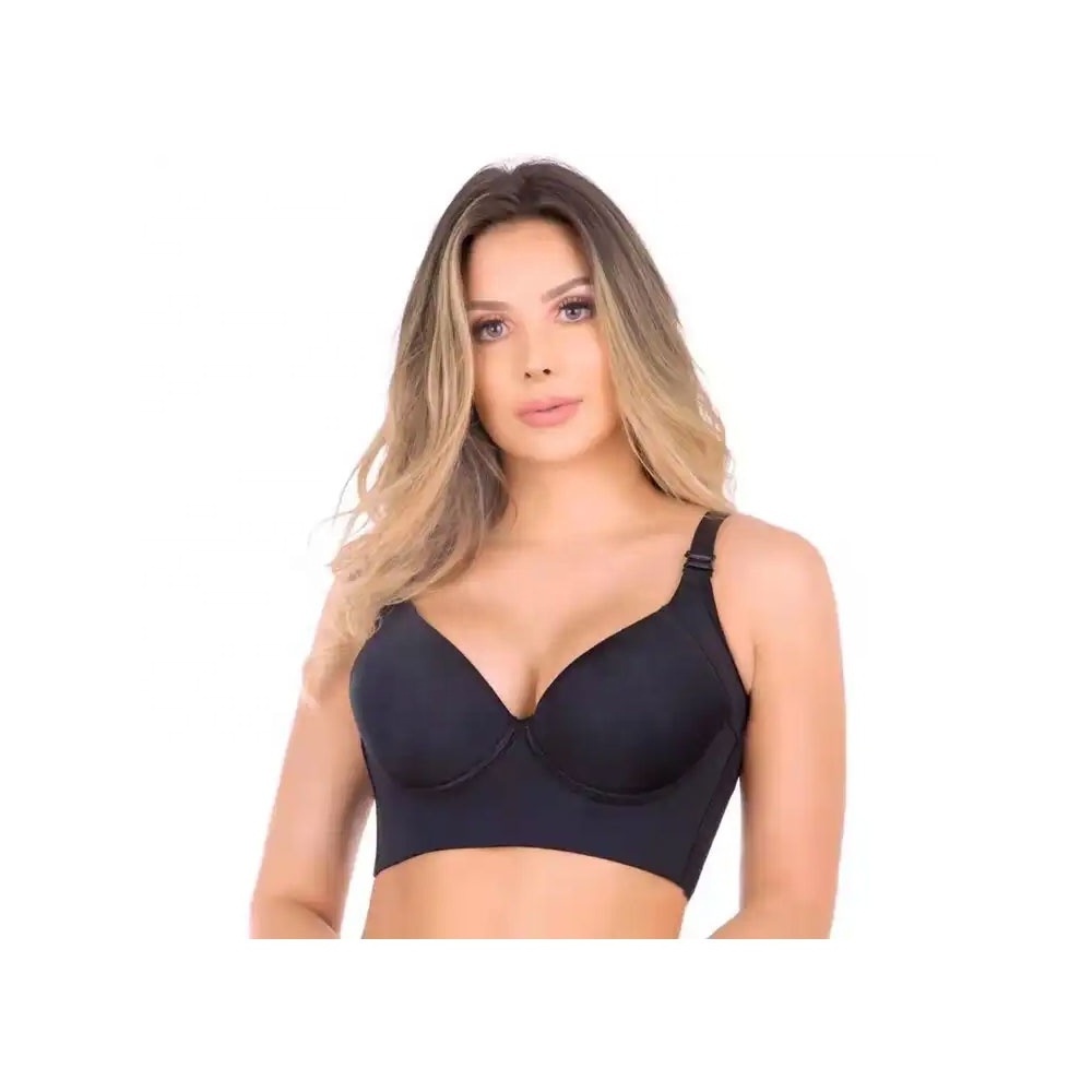 Ladymate ODM/OEM Women Deep Cup Bra Hide Back Fat Full Back Coverage Bra with Shapewear Incorporated Push Up plus size Bras