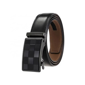 Brand custom Genuine Leather belt can print logo ratchet belt factory men's belt