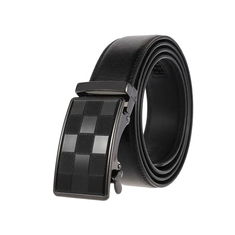 Brand custom Genuine Leather belt can print logo ratchet belt factory men's belt