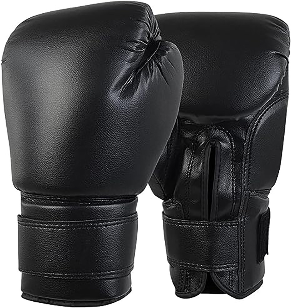 Boxing Gloves Fighting Punching Bag Training Plain Blank Kickboxing Color Black Get Boxing Gloves GS-BG-13