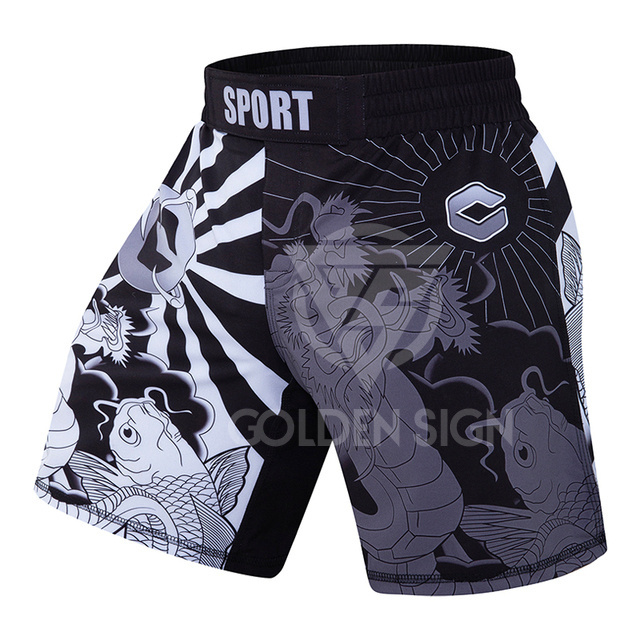 New Full Sublimation Printed Custom Bjj Shorts Durable Mma shorts Custom Design Grappling Shorts