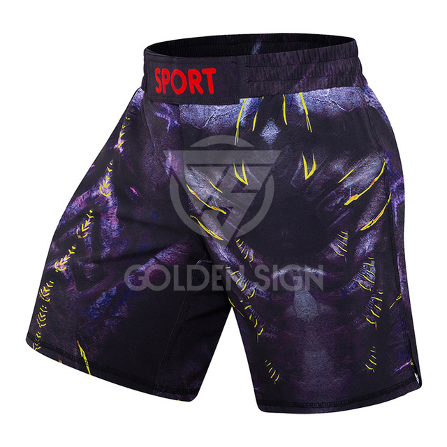 New Full Sublimation Printed Custom Bjj Shorts Durable Mma shorts Custom Design Grappling Shorts