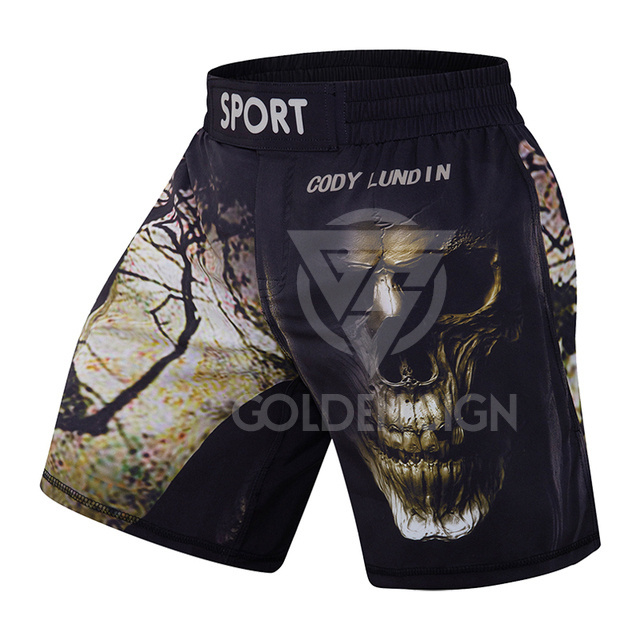 New Full Sublimation Printed Custom Bjj Shorts Durable Mma shorts Custom Design Grappling Shorts