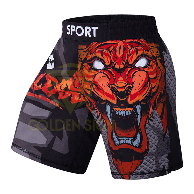 New Full Sublimation Printed Custom Bjj Shorts Durable Mma shorts Custom Design Grappling Shorts