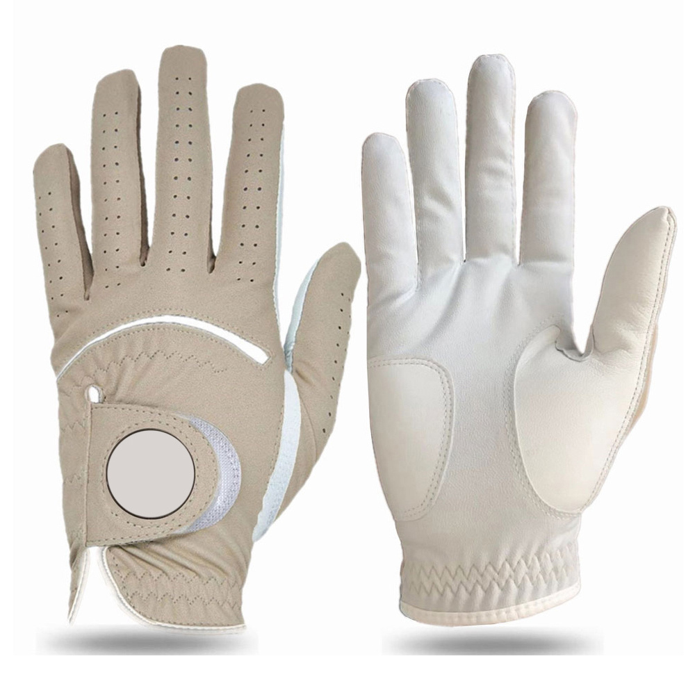 High Quality Manufacturer Cabretta Golf -gloves Synthetic Leather Golf Gloves Custom Brand Hands Men Gloves