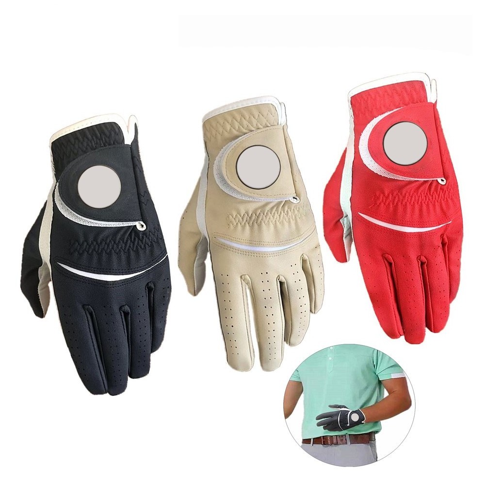 High Quality Manufacturer Cabretta Golf -gloves Synthetic Leather Golf Gloves Custom Brand Hands Men Gloves