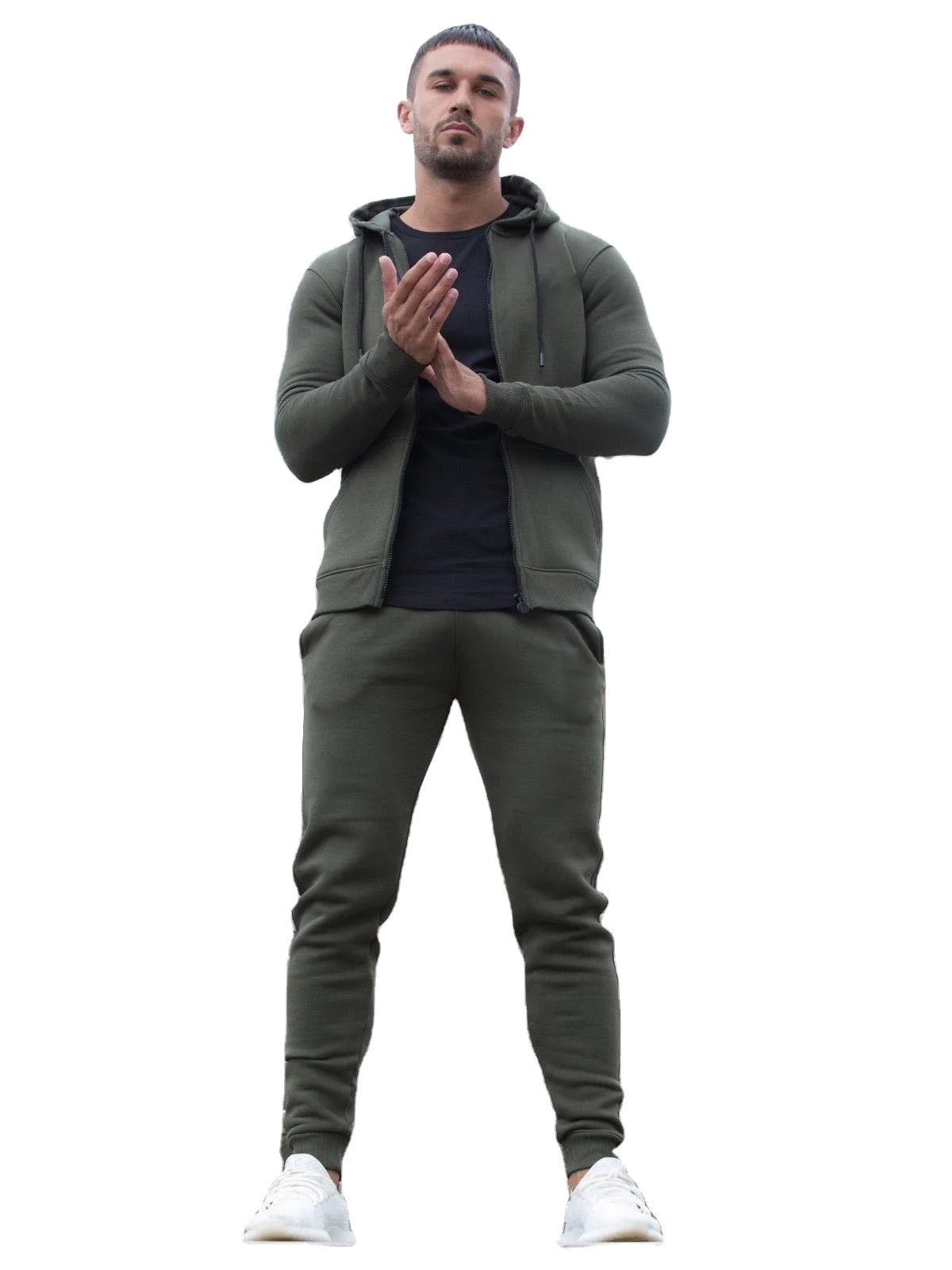 100% Cotton Fleece Top Quality Hoodie With Trousers Winter Tracksuits Customization Street Wears Fashion Tracksuits