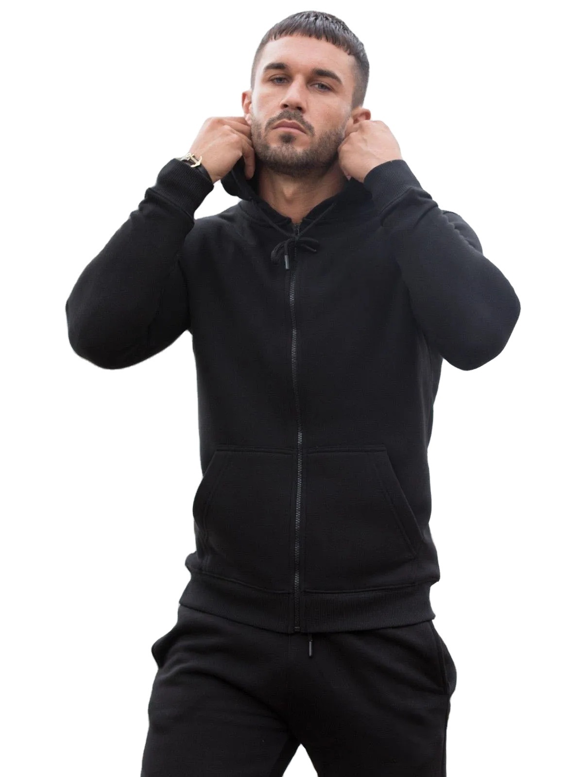 100% Cotton Fleece Top Quality Hoodie With Trousers Winter Tracksuits Customization Street Wears Fashion Tracksuits