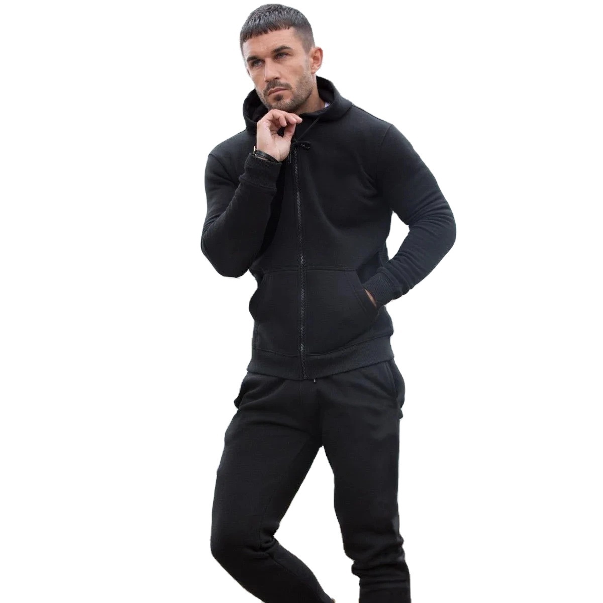 100% Cotton Fleece Top Quality Hoodie With Trousers Winter Tracksuits Customization Street Wears Fashion Tracksuits