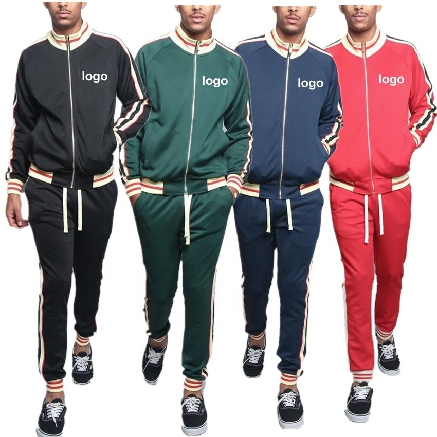 2024 High Quality Zipper Jogging Sports Team Custom Printing Logo Waterproof Tracksuit Men Jackets And Pants Sets Jogger Suit